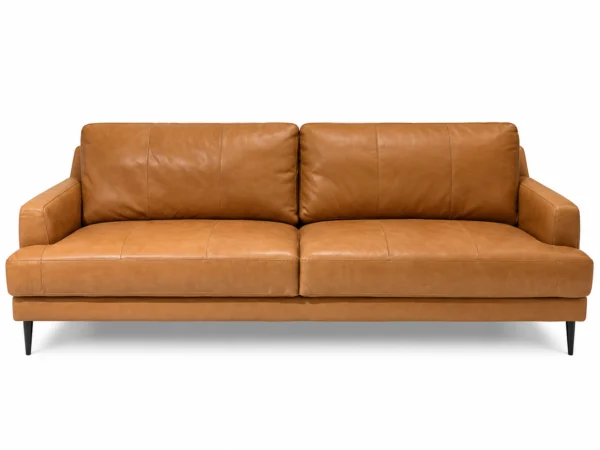 Sandra Tan Leather Sofa | Premium Genuine Leather Couch Melbourne