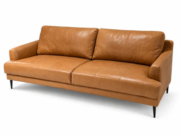 Sandra Tan Leather Sofa | Premium Genuine Leather Couch Melbourne