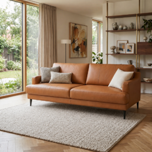 Sandra - Leather Sofa | Tan