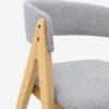 Nicole - Dining Chair – Natural Wooden Legs and Grey Fabric – view 6