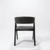 Nicole - Dining Chair – Black Wooden and Fabric – view 3