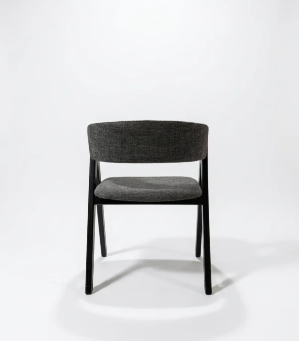 Nicole - Dining Chair – Black Wooden and Fabric – view 3