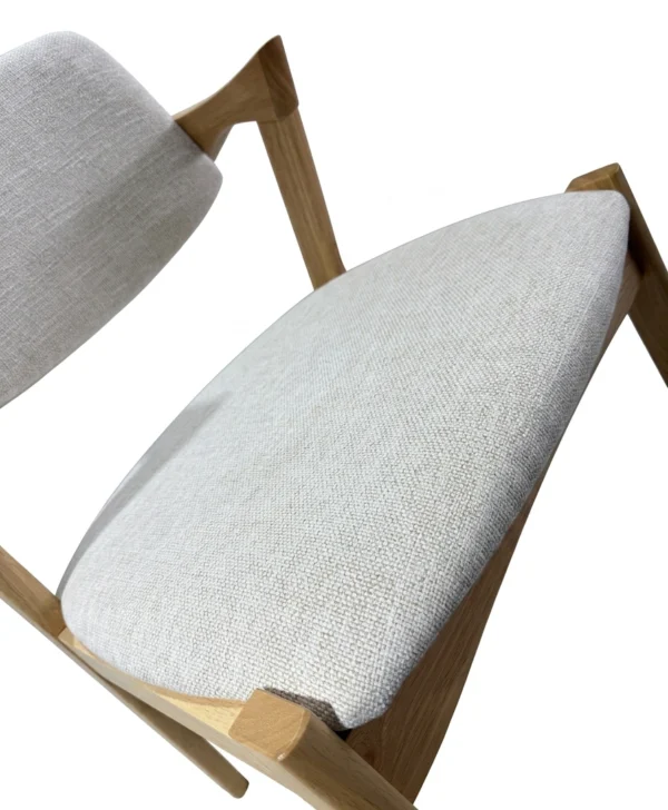 Ash Dining Chair Beige Fabric & Natural Timber Legs | Dining Chairs Melbourne