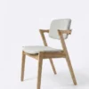 Ash Dining Chair Beige Fabric & Natural Timber Legs | Dining Chairs Melbourne