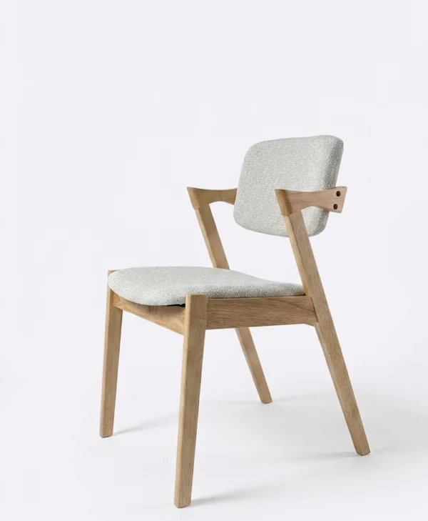 Ash Dining Chair Beige Fabric & Natural Timber Legs | Dining Chairs Melbourne