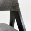 Nicole - Dining Chair – Black Wooden and Fabric – view 5