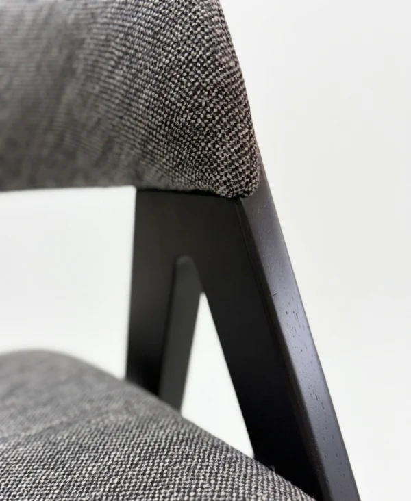 Nicole - Dining Chair – Black Wooden and Fabric – view 5
