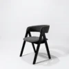 Nicole - Dining Chair – Black Wooden and Fabric – view 2