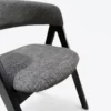 Nicole - Dining Chair – Black Wooden and Fabric – view 4