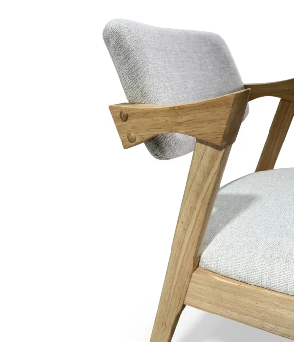 Ash Dining Chair Beige Fabric & Natural Timber Legs | Dining Chairs Melbourne