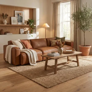 Kito 3 Seater Leather Sofa | Premium Tan Leather Couch Melbourne