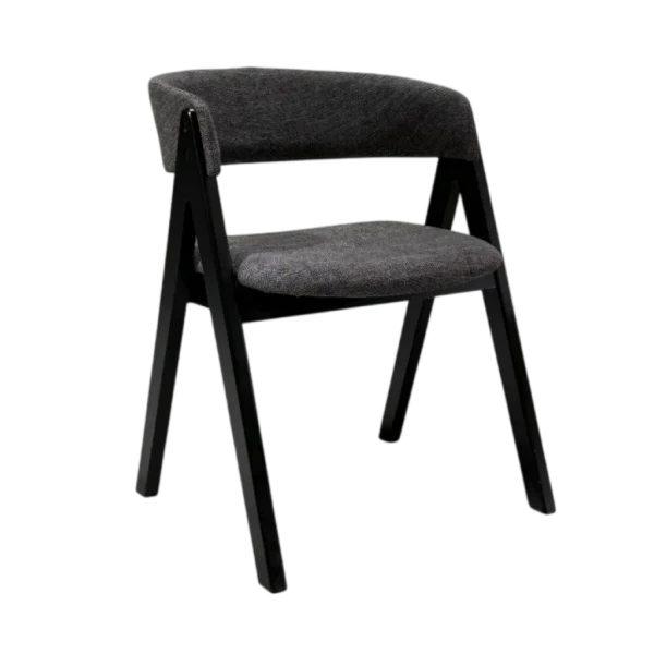 Sale! Nicole Dining Chair Black Wooden and Beige Fabric Seats