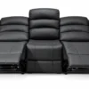 Electric Crystal Recliner Set - 3 Seater with 2 Single Seaters, Black – view 5