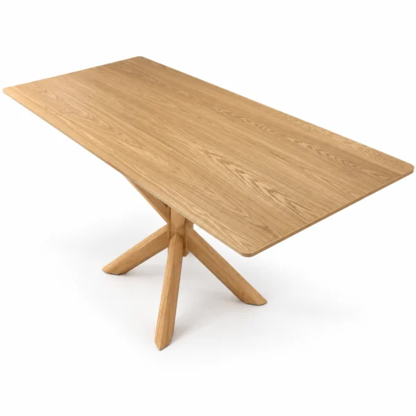Ryan Rectangular Dining Table Natural Wooden Legs, Criss Cross Legs, 6 to 8 Seater Dining Tables Melbourne – view 6