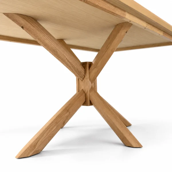 Ryan Rectangular Dining Table Natural Wooden Legs, Criss Cross Legs, 6 to 8 Seater Dining Tables Melbourne – view 5