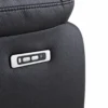 Electric Crystal Recliner Set - 3 Seater with 2 Single Seaters, Black – view 6