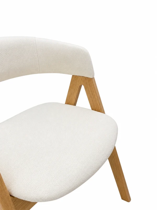 Nicole - Dining Chair, Pearl White PU and Natural Legs – view 6