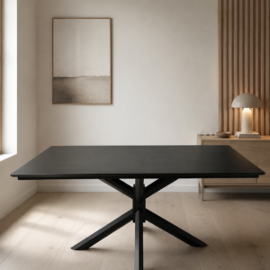 Ryan - 160cm | Rectangular Dining  Table  | Black Wooden Legs