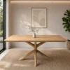 Ryan Rectangular Dining Table Natural Wooden Legs, Criss Cross Legs, 6 to 8 Seater Dining Tables Melbourne