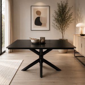 Ryan - 160cm | Rectangular Dining  Table  | Black Wooden Legs