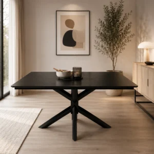 Ryan 160cm Rectangular Dining Table Black Legs | Criss Cross Legs | Modern Dining Tables Melbourne