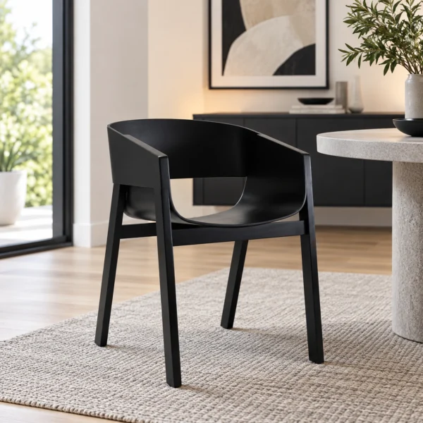 BRILEY - Dining Chairs, Black
