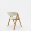 Nicole - Dining Chair, Pearl White PU and Natural Legs – view 3