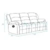 Electric Crystal Recliner Set – 3 Seater and 2 Single Seaters | Charcoal