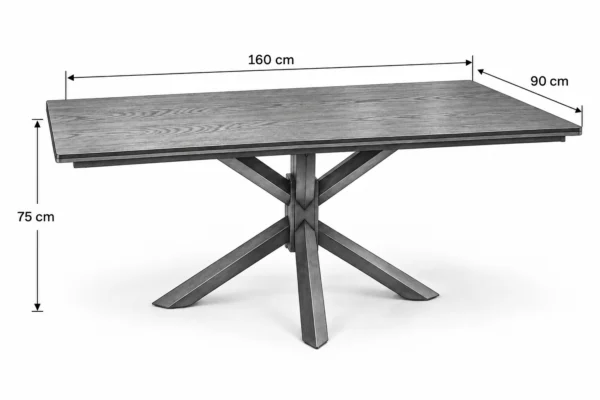 Ryan 160cm Rectangular Dining Table Black Legs | Criss Cross Legs | Modern Dining Tables Melbourne