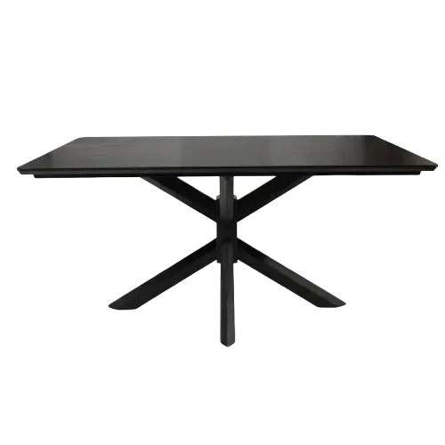 Ryan 160cm | Rectangular Dining Table | Black Wooden Legs 6 Seater
