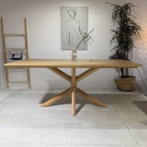 Ryan - 180cm | Rectangular Dining  Table  | Natural Wooden Legs