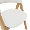 Nicole - Dining Chair, Natural Legs and Beige Fabric Seats – view 6