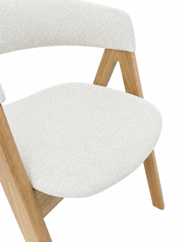 Nicole - Dining Chair, Natural Legs and Beige Fabric Seats – view 6