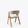 Nicole - Dining Chair, Natural Legs and Beige Fabric Seats – view 4