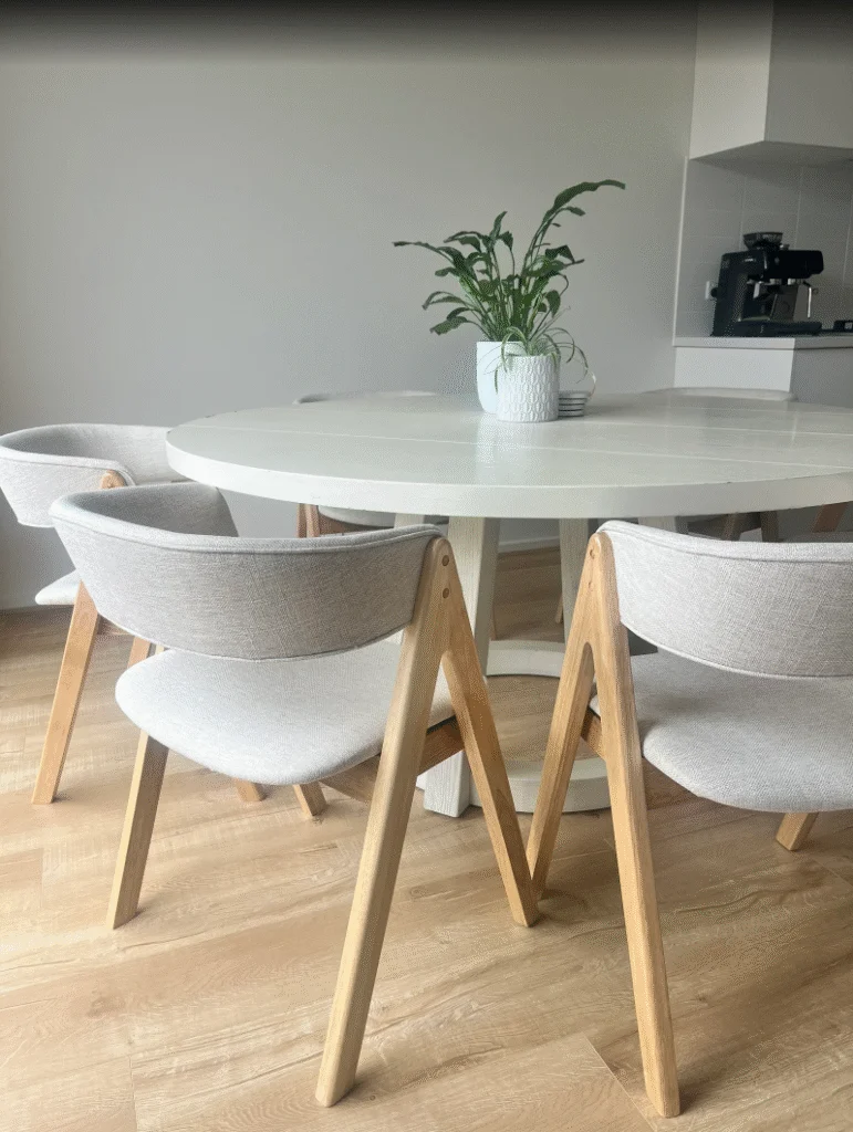 Nicole – Dining Chair | Natural Legs and Beige Fabric Seats