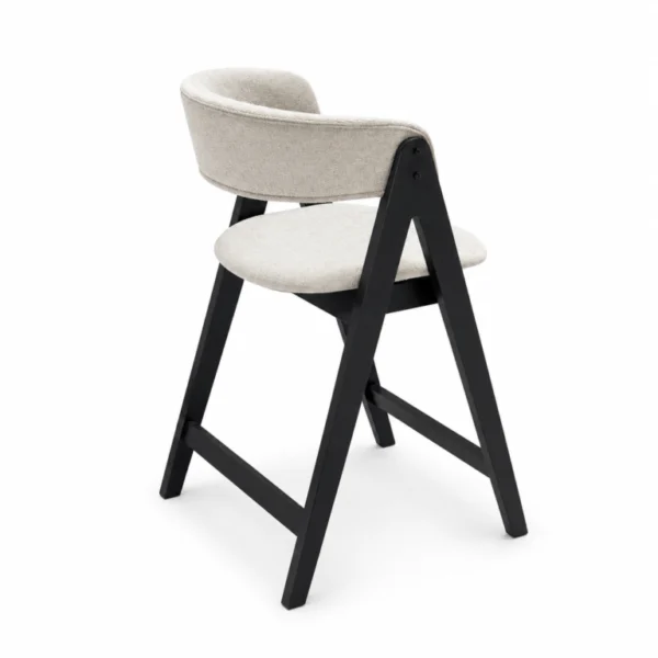 Nicole – Bar Stool | Beige with Black Legs