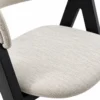 Nicole – Bar Stool | Beige with Black Legs