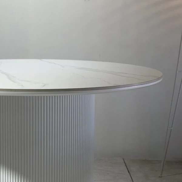 Marina – Round Dining Table | Ceremic White Top