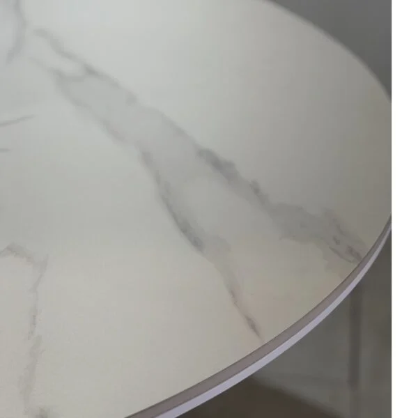 Marina – Round Dining Table | Ceremic White Top