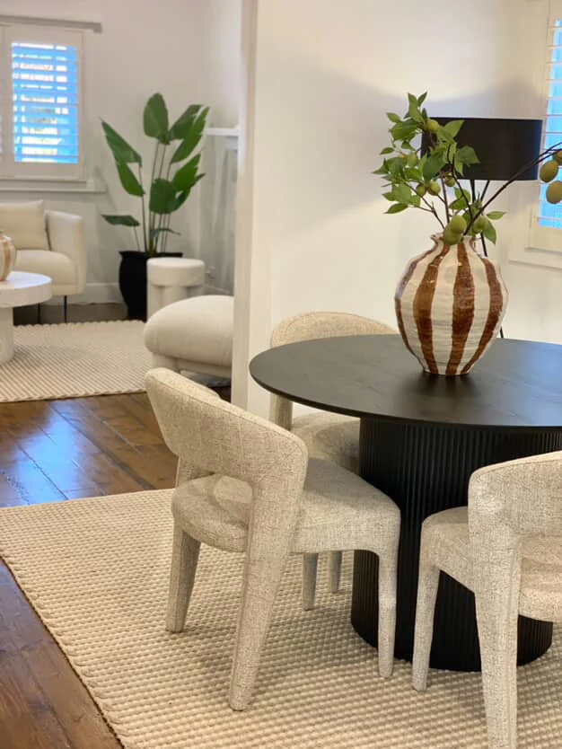 Marina 150cm Black Round Dining Table | Modern Dining Tables Melbourne