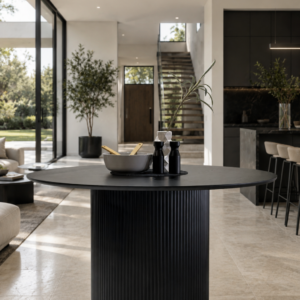 Marina - 120 cm l Round Dining Table | Black
