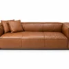 Newland 3 Seater Cognac Leather Sofa – view 4