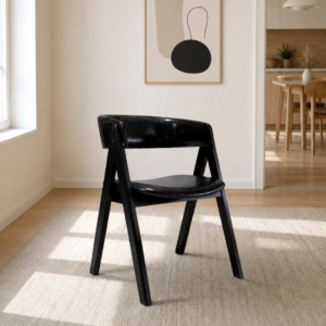Nicole - Dining Chair | Black and PU Seats