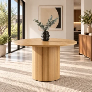 Marina - 120cm | Natural Round Dining Table