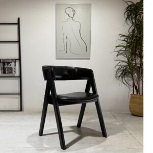 Nicole - Dining Chair | Black and PU Seats