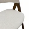 Nicole โ Wooden Dining Chair | Fabric Beige and Walnut legs