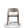 Nicole โ Wooden Dining Chair | Fabric Beige and Walnut legs