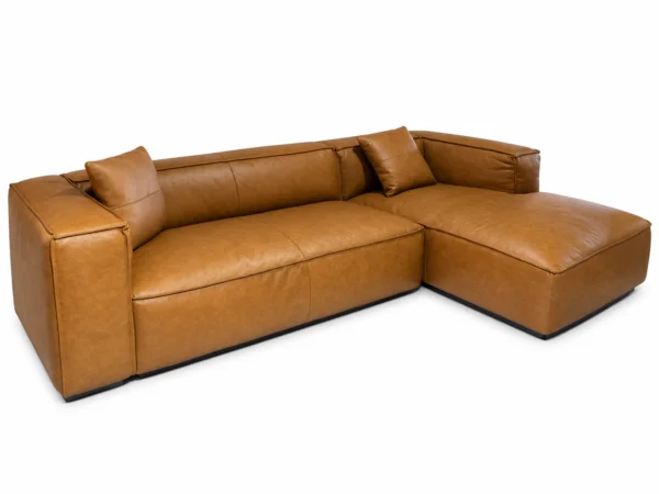 Newland Cognac Leather Sofa RHF | Modern Leather Sofas Melbourne