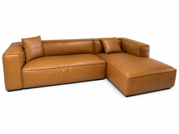 Newland Cognac Leather Sofa RHF | Modern Leather Sofas Melbourne