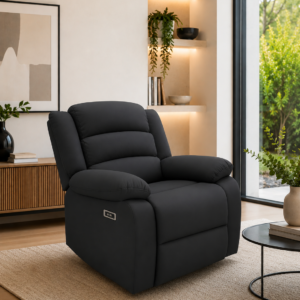 Crystal Recliners - Single Seater | Black / Charcole / White